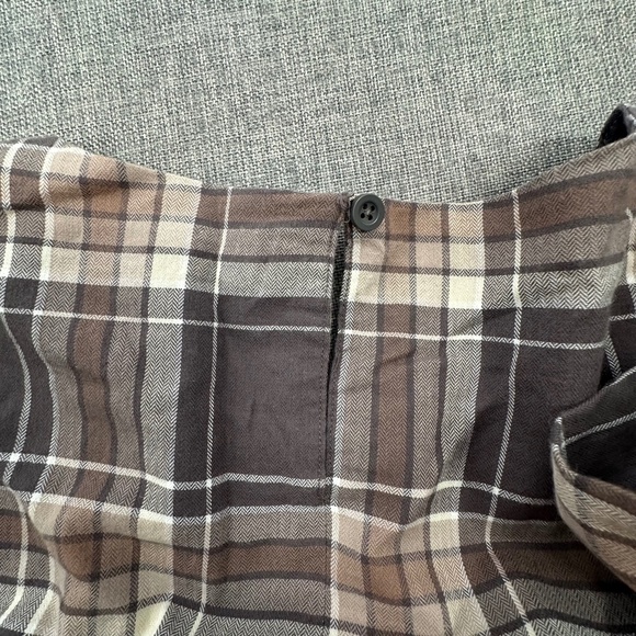 Brand New!  a.n.a a new approach Peplum Blouse XXL Babydoll Style Brown Tan Gray - Picture 12 of 14